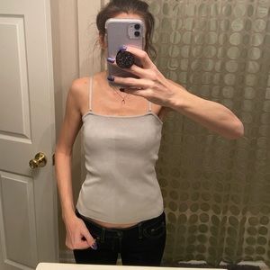 😀Silvery Grey Convertible Tank Top